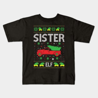 The Sister Elf ugly christmas sweater Kids T-Shirt